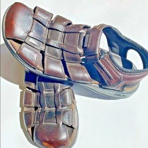 Clarks Sport Sandals Men 10M Brown Leather Strap